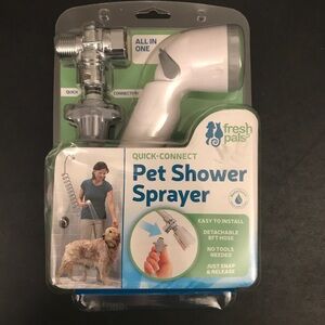 Fresh Pals Pet Dog Shower Sprayer No Tools Easy Connect 8 ft hose NEW SEALED